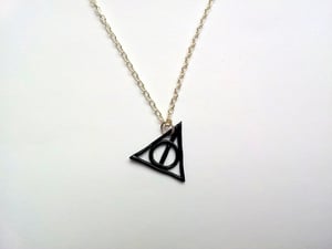 Image of Deathly Hallows symbol necklace