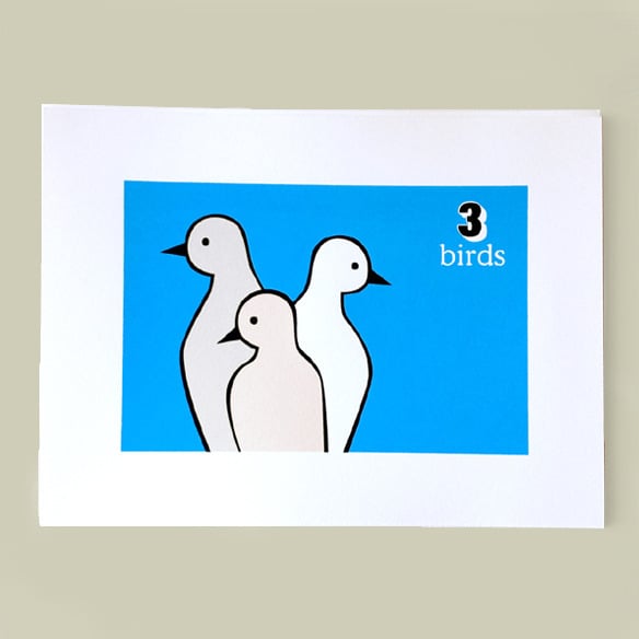 Image of 3 Birds Screen Print Limited Edition
