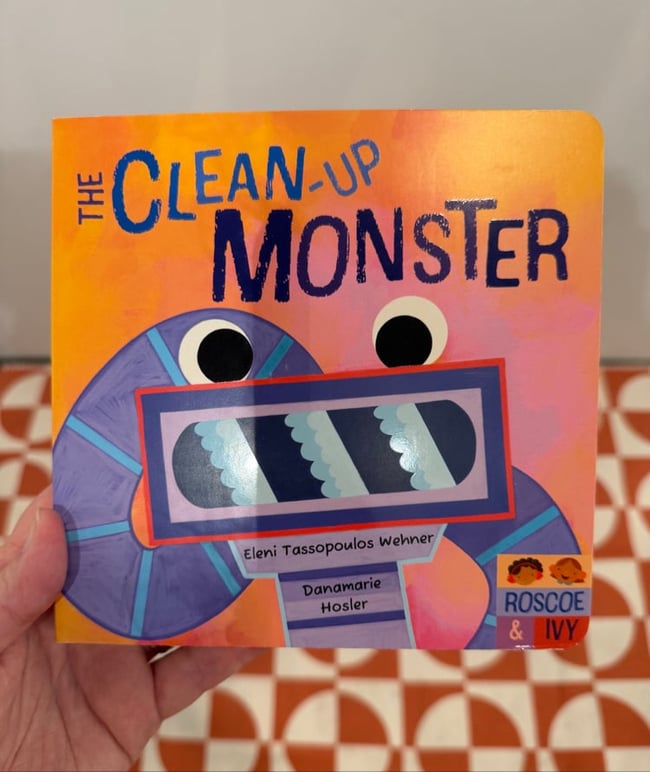 the clean-up monster board book