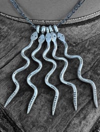Image 2 of Ride the Sky Sterling Silver Snake Pendant