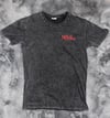  “Stacked city tee” Black ash/RED 