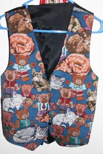 Image of Vintage teddy bear vest