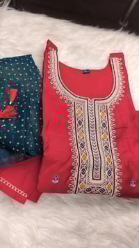 Image 3 of KSV81102-3Pcs Soft Roman Silk With Digital Dupatta Kurtha Set