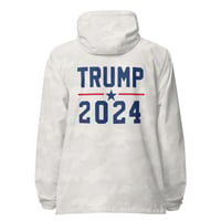 Image 1 of Trump 2024 White Camo Unisex lightweight zip up windbreaker