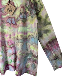 Image 5 of 3XL Ladies Long-Sleeve Stretch Tee in Spring Watercolor Ice Dye