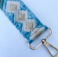 Image 5 of Blue and Beige Woven Strap
