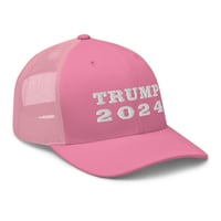 Image 2 of Trump 2024 Pink - Trucker Cap from PatriotsCo.com