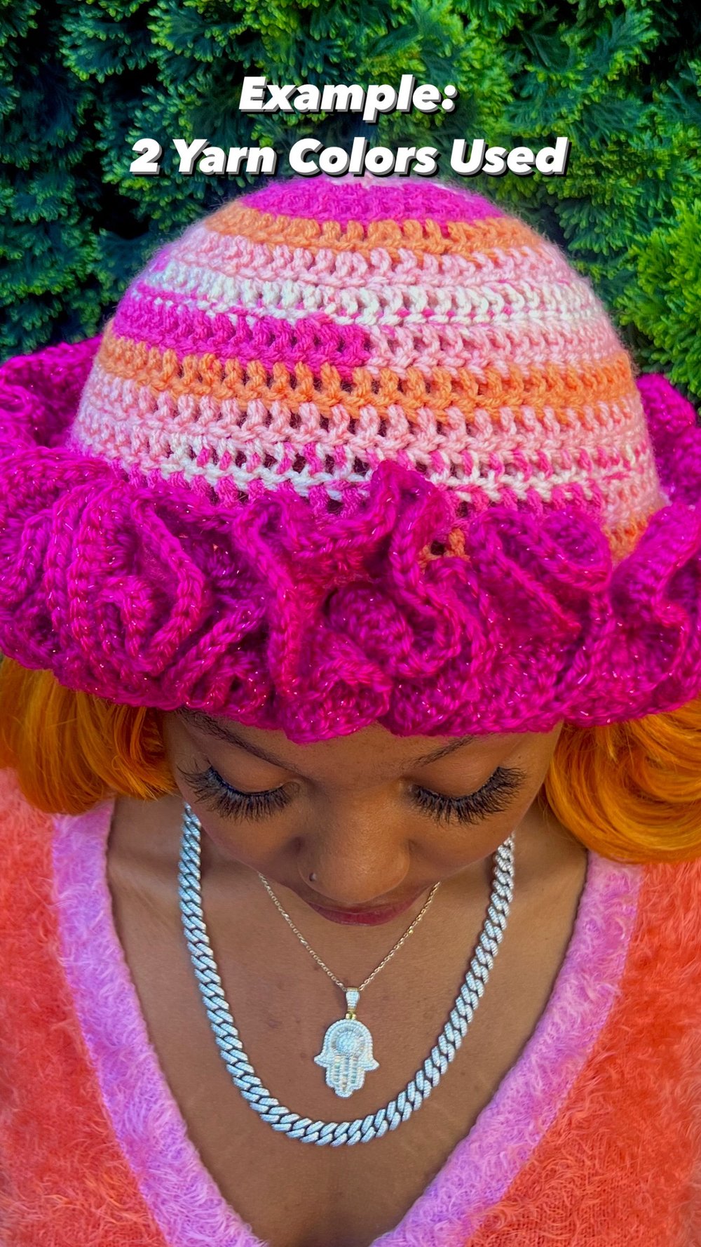 Image of Custom Crochet Ruffle Hat