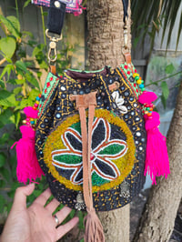 Image 1 of Slouch bag leather pulley