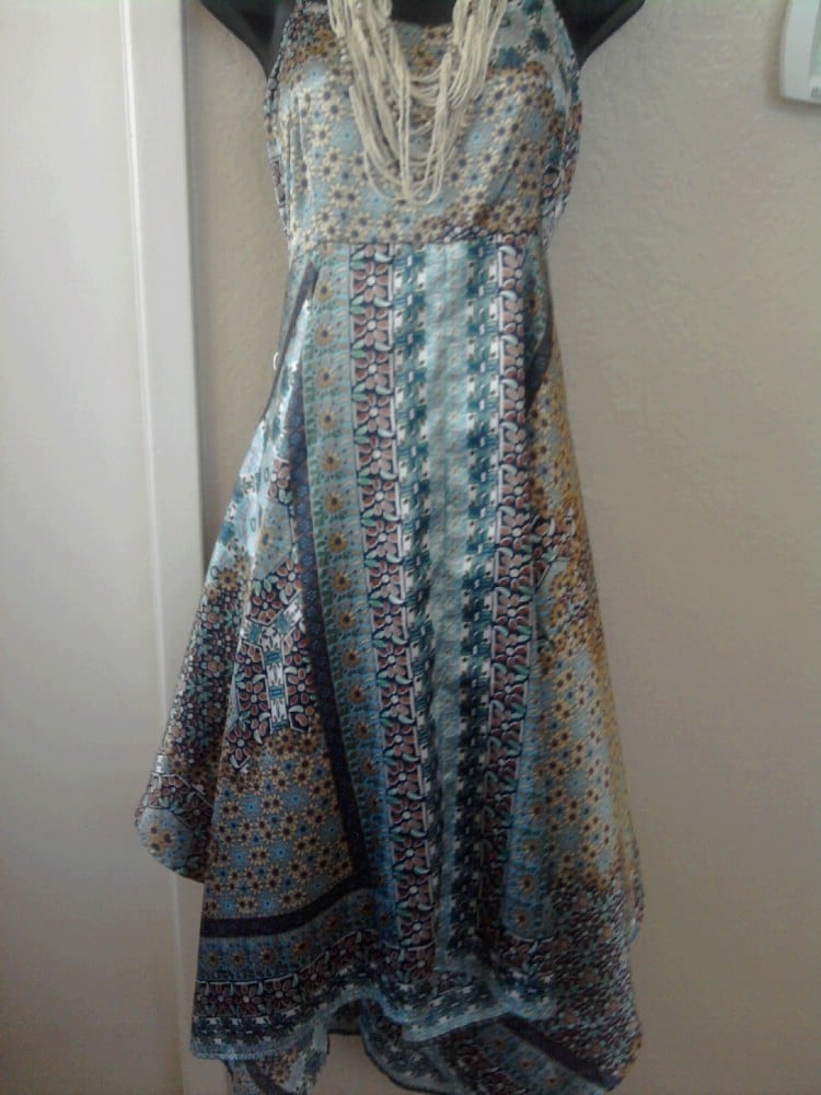Shop AlahNia — Blue Handkerchief Dress Sz 1X