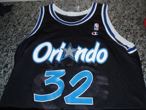 Image of Vintage Orlando Magic Shaquille O'Neal Champion Jersey Black Size 48