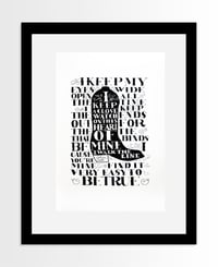 Image 3 of I Walk the Line | Black and red