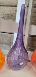 Long cut neck bubble drop vase