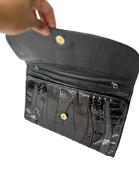Image 4 of Vintage Leather Snake Clutch