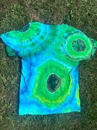 Image 2 of “lime green dreams” geode ice dyed T-shirt (L)