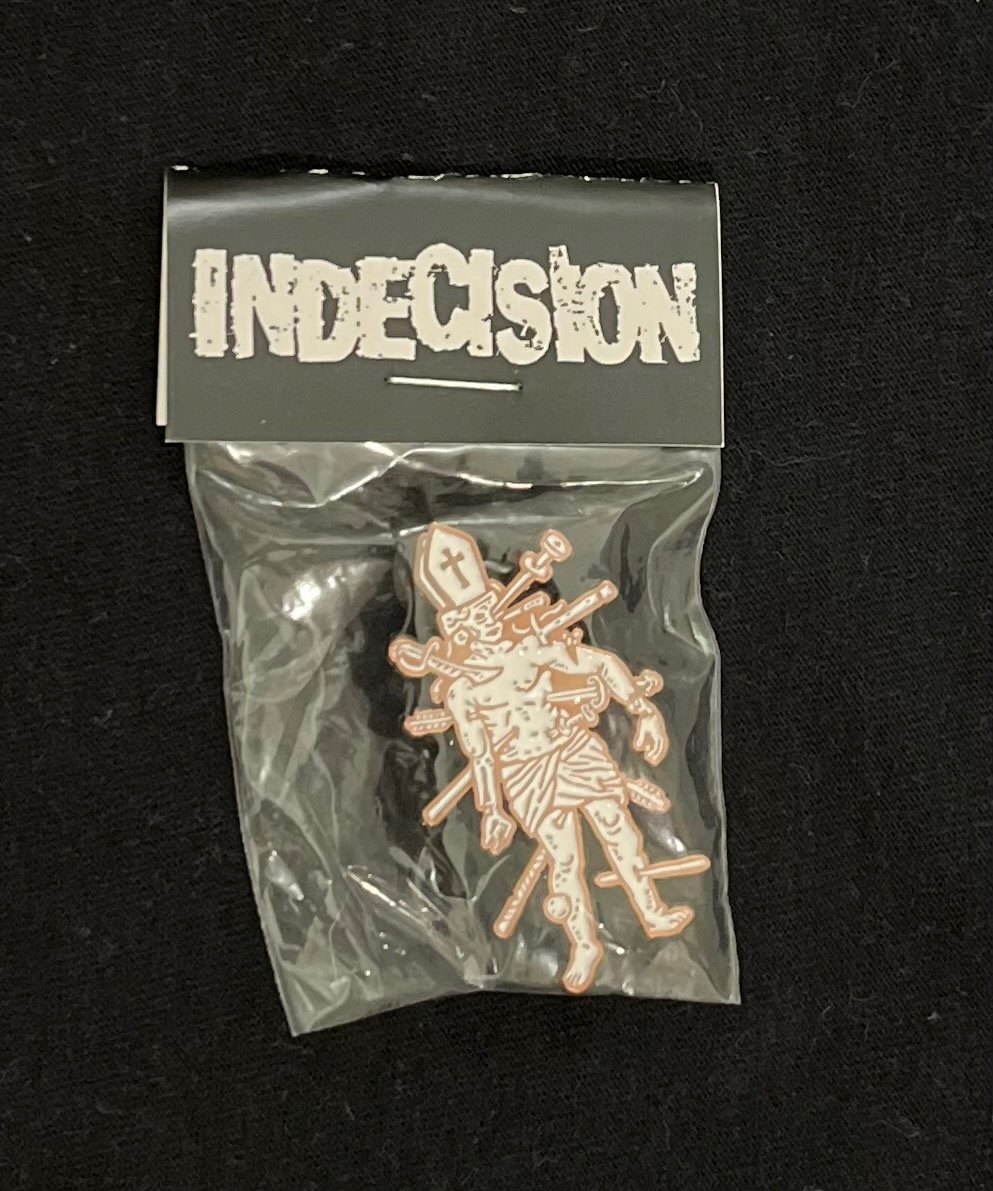 Indecision - pope enamel pin 