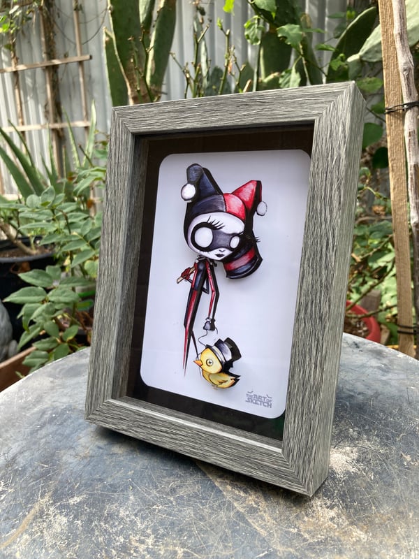 Image of "Harley And Her Duck" Shadow Box