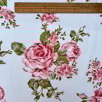 Image 4 of Made to Order - 'Yvette' Romantic Warm Pink Floral Clusters Vintage Style Eiderdown