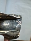 massive late 60s signed brutalist sterling  cocktail ring