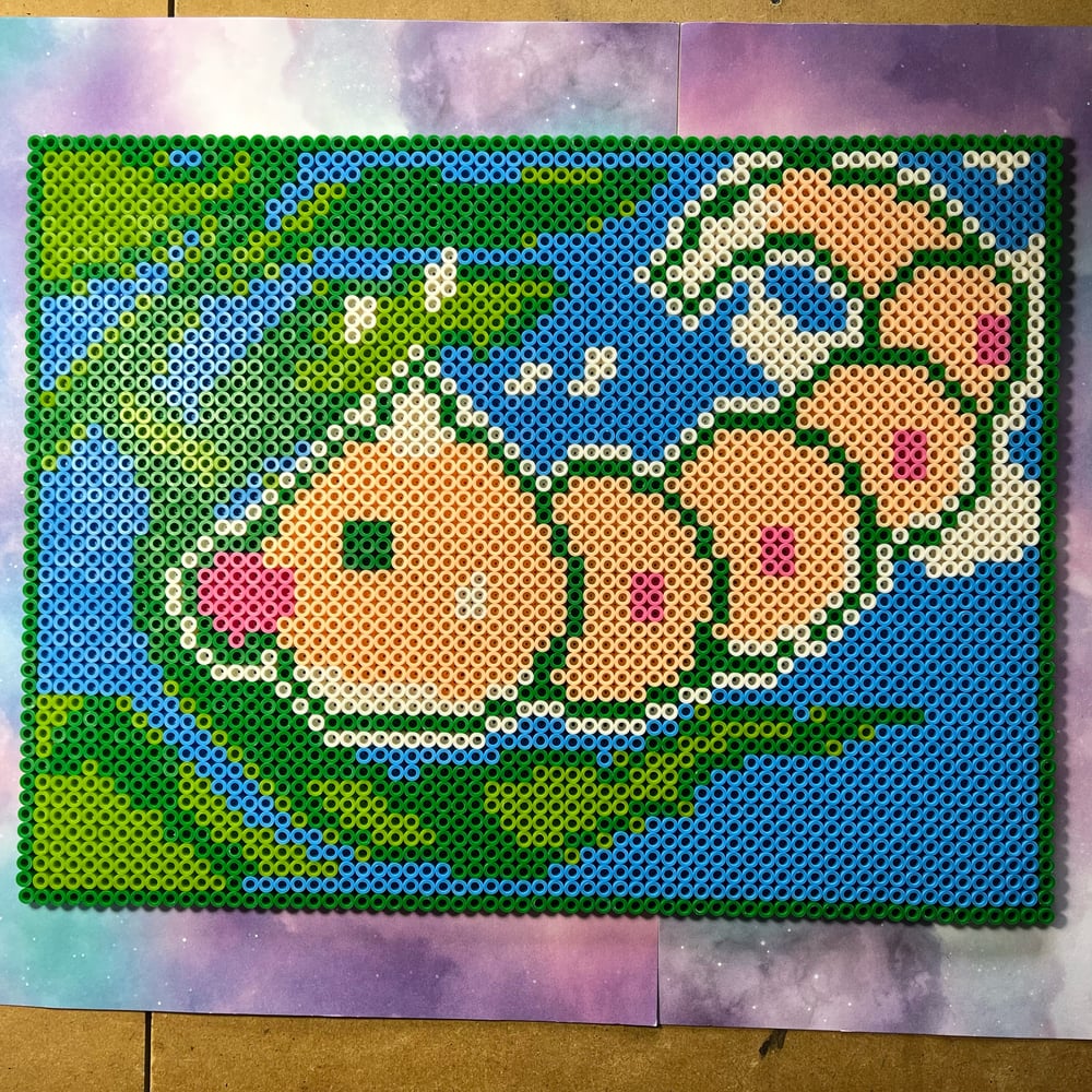 Image of Retro Style Pokemon Perler Wall Decor