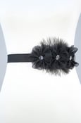 Image of Ostrich & Lace Flower Bridal Sash