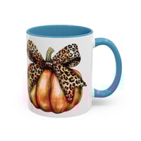 Image 6 of Orange Pumpkin with Cheetah Bow Mug