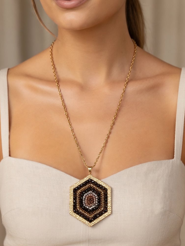 Image of Hexagon Freda necklace