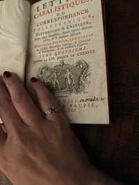 Image 2 of Très belle bague victorienne, plaqué or rose avec perles, fin XIXème siècle! taille 48-49