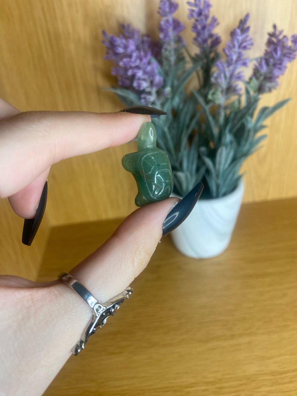 Green aventurine turtle 