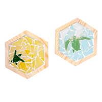Image 1 of Sand And Water Turtle mosaic coaster, set of 2