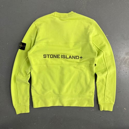 Image of SS 2016 Stone Island Neon Spellout Crewneck, Size Small