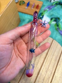 Image 1 of Ultra Fancy Hanging Whisker Bank - Magenta Ocean Inspired with Pink Starfish Charm