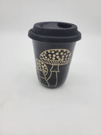 Image 2 of Black Mushroom Short Travel Mug 