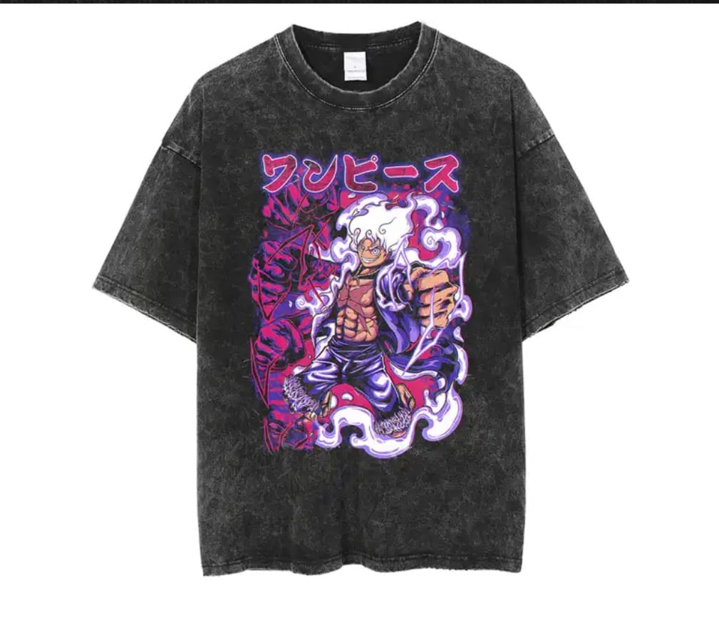 One Piece washed oversized t-shirt Luffy gear 5 | CULTX