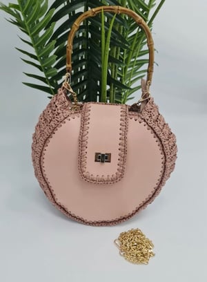 Image of Croshet Front Buckle Hand Bag