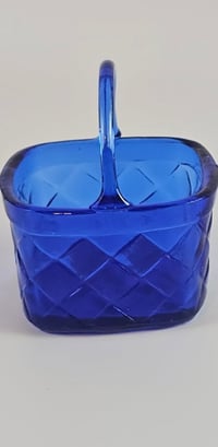 Image 4 of Minature Cobalt Basket 2.25"