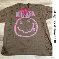 Xlarge Nirvana brown lace destroyed