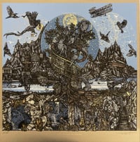 Image 1 of "La Conférence des Oiseaux - Kraft 350gr- Avec fond bleu -