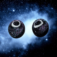 Image 2 of Galaxy Dust Polymer Clay Earrings - Celestial Space Jewelry