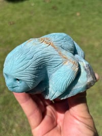 Image 24 of Sloth Carving - Blue Aragonite #2917
