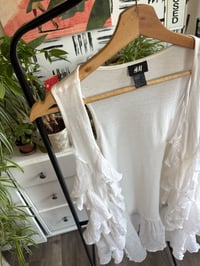 Image 2 of H & M white ruffle vest