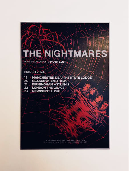 Image of THE NIGHTMARES - A3 Tour Poster 