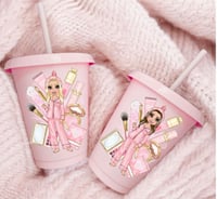 make up girl cold cup