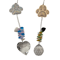 Image 1 of 🌈☀️Crystal Cat & Paw Suncatchers☀️🌈