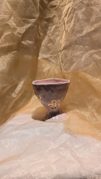 Image 2 of Pink and Gold Lustre footed Tumbler