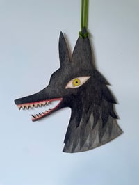 Image 2 of Wolf- hand painted wall charm 