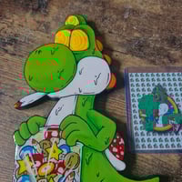 Image 2 of Yoshi wood cutout hand painted 