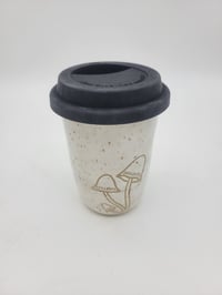 Image 2 of White Mushroom Short Travel Mug 