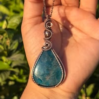 Image 2 of Blue Apatite & Copper Pendant 💙