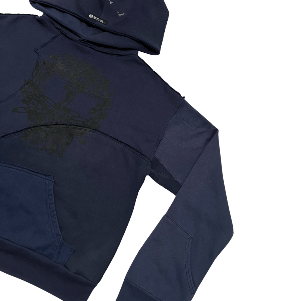 Pin Skull Patchwork Hoodie